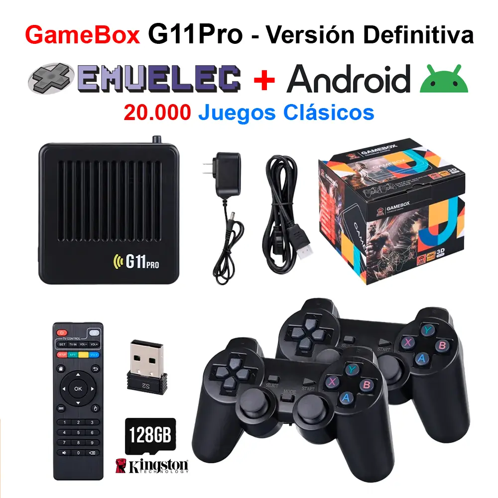 Consola Retro G11 Pro DEFINITIVA 20k Juegos - Dual Boot EmuELEC Customizado + Android | Euforia Retro