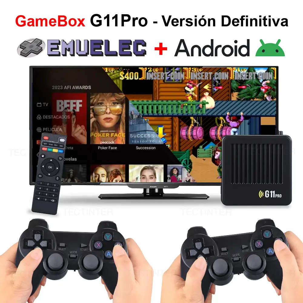 Consola Retro G11 Pro DEFINITIVA 20k Juegos - Dual Boot EmuELEC Customizado + Android | Euforia Retro