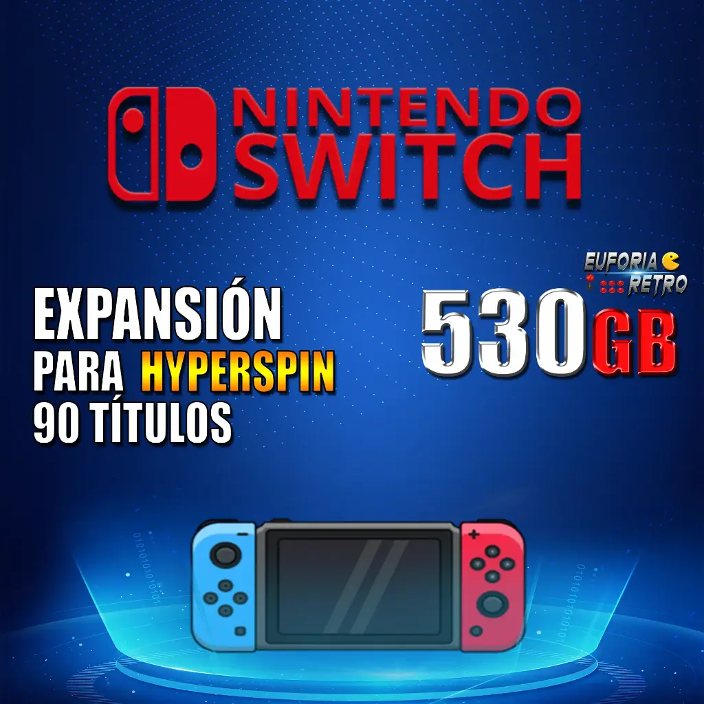 EXPANSIÓN SWITCH 530GB | PARA INTEGRAR A HYPERSPIN | euforiaretro.com