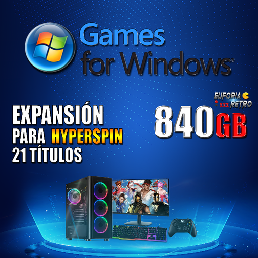 EXPANSIÓN PC GAMES 840GB | PARA AGREGAR A HYPERSPIN